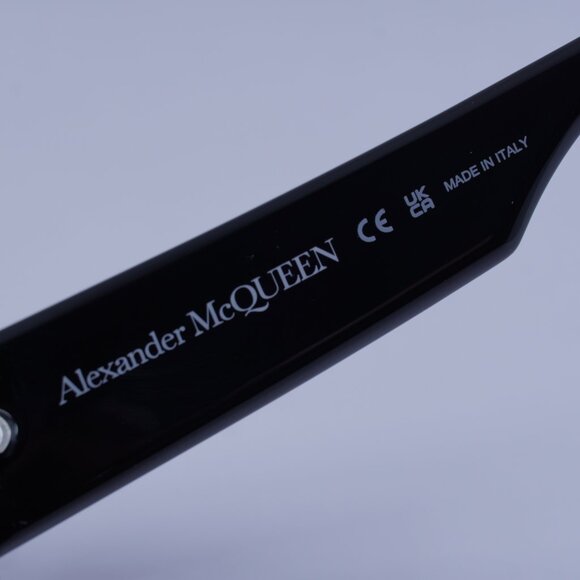 Alexander McQueen AM0347S 001 Sunglasses Black Cat Eye Frame, Grey Lenses - Picture 8 of 10